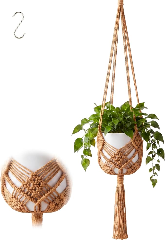 Shappy 1 Pack Boho Macrame Plant Hanger by Shappy
