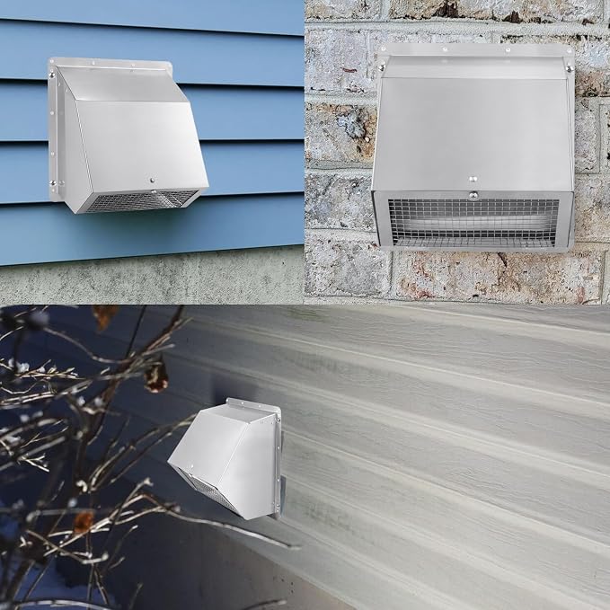 4 Inch Dryer Vent Cover Outside Hooded Wall Vent - Image 8