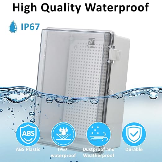 IP67 Waterproof Junction Box for Outdoor, 11.4"x7.5"x5.5" | Heavy Duty ABS - Image 4