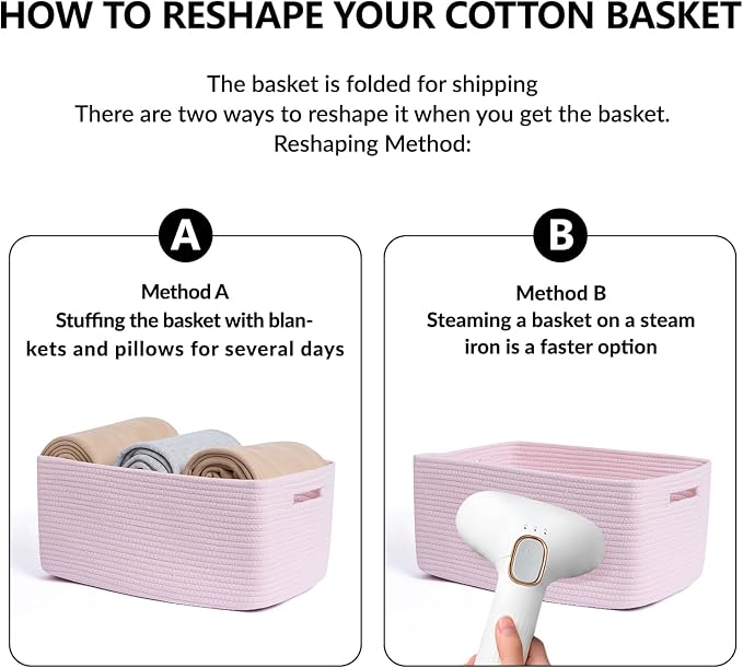 MiniArk Large Storage Baskets for Organizing, Baby Nursery, Toy Bins Box - Image 7