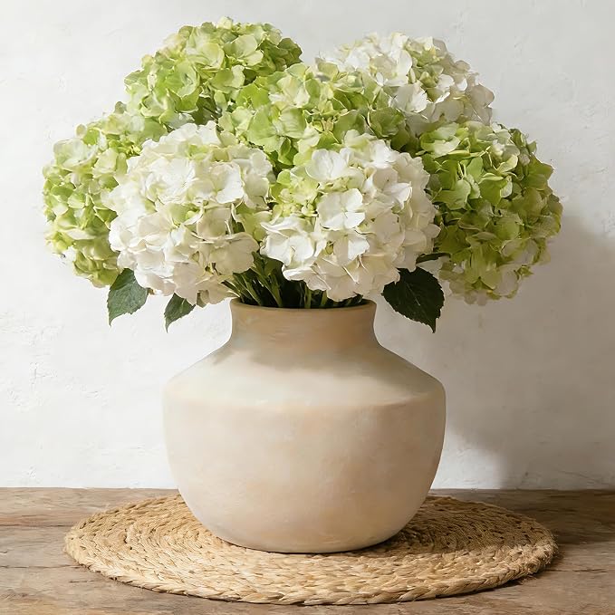 5.5 Inch White Ceramic Vase, Small Flower Vase by Unknown