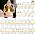 Ferraycle 24 Pcs Mini Lanterns 4 Inch White Lamp Table Decor | Western Cowboy by Ferraycle