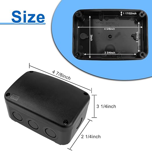 Black Weatherproof Junction Box, IP66 Waterproof Electrical Project Boxes | - Image 5