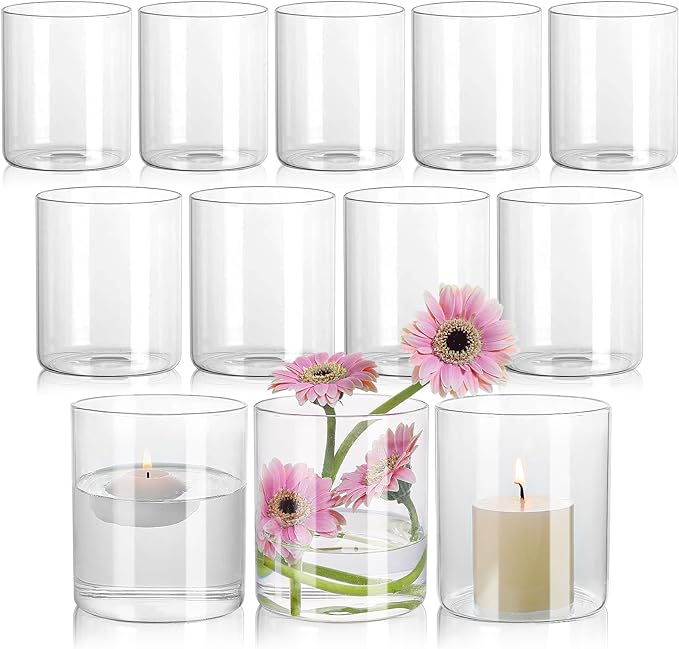 SUPMIND 12Pcs Glass Cylinder Vase by SUPMIND