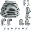 eflyefly 1/2 Flexible Metal Electrical Conduit Kit，50 Feet of 1/2-inch Flexible by Unknown