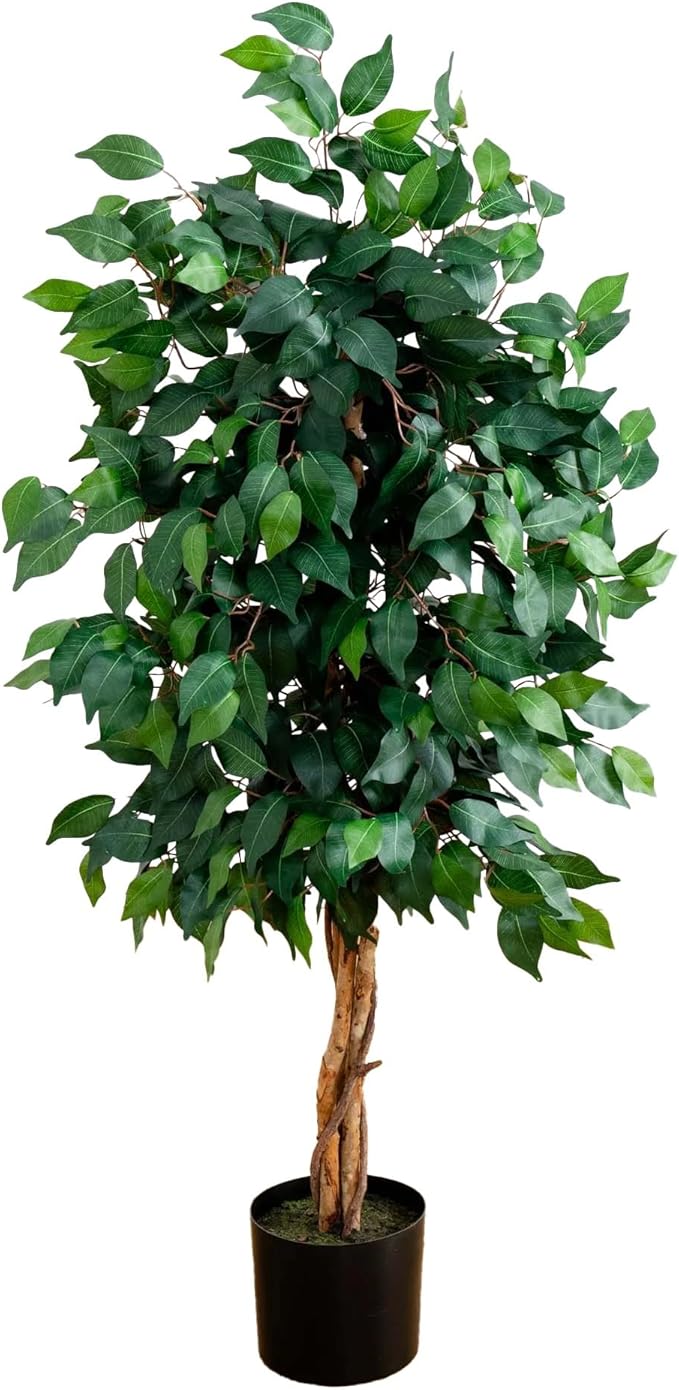 Nearly Natural 4 ft Artificial Triple Trunk Ficus Tree by NearlyNatural
