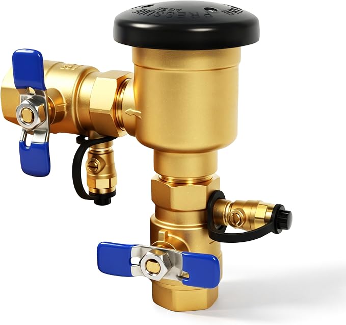 1" Brass Pressure Vacuum Breaker, 400 PSI Backflow Preventer Valve | Irrigation by Ficstar