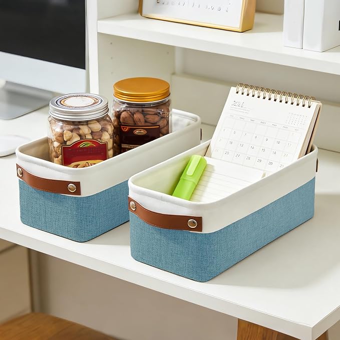 Small Fabric Storage Baskets, Decorative Basket - Image 3