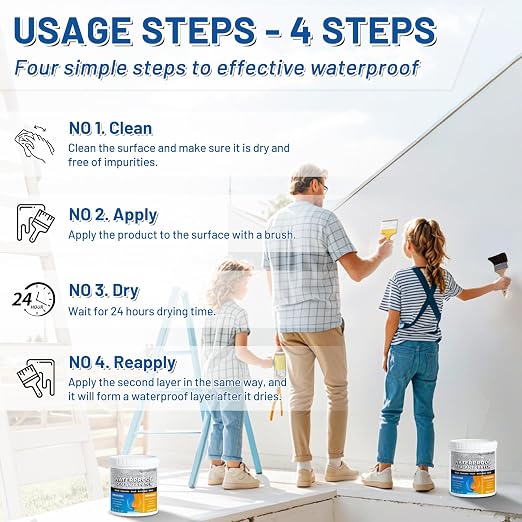 Liquid Waterproof Sealant 70oz Clear, Transparent Waterproof Coating | - Image 6