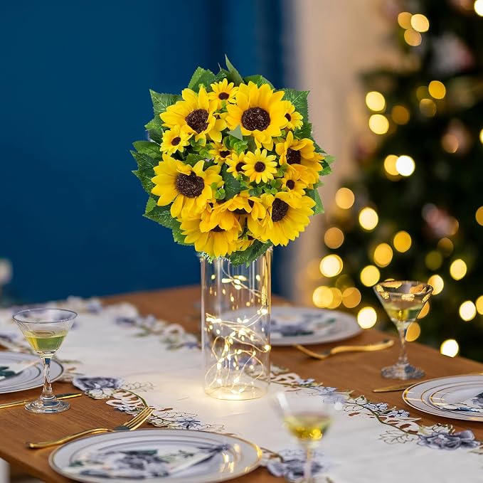 BLOSMON Sunflower Artificial Flowers Ball - Image 2