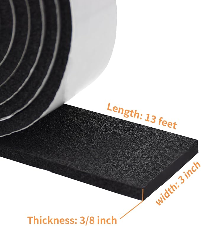 DOBTIM Pipe Insulation Foam Wrap Tape, Self Adhesive - Image 2