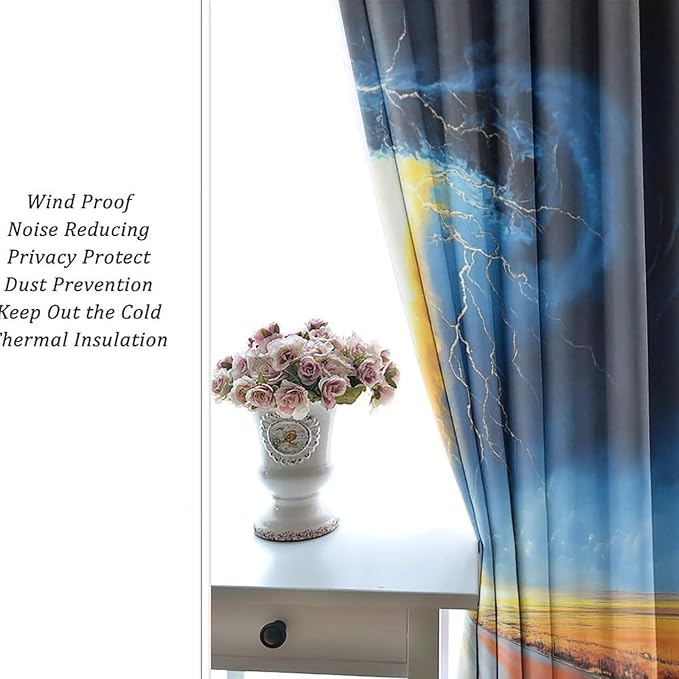 Gothic Tornado Clouds Road Blackout Curtains - Image 6