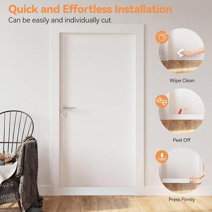 Ohuhu Wide 3.4" Door Draft Stopper, 1.4" Adhesive Weather Stripping Seal | 39" - Image 6