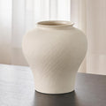 LB2 White Ceramic Large Vase, Terra Cotta Pitcher, Distressed Farmhouse Decor by LB2