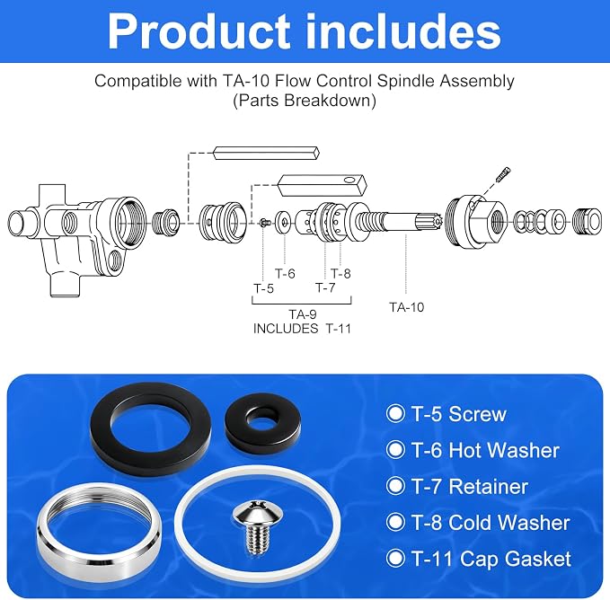 2 Pack TA-9 Washer Repair Kit, Compatible - Image 2