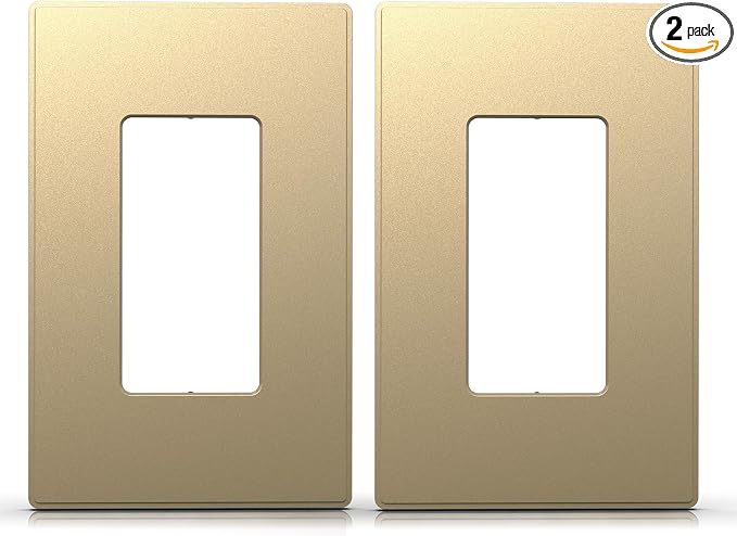 ELEGRP 1-Gang Screwless Decorative Wall Plates, Mid-Size Unbreakable by ELEGRP%7CELEGROUP