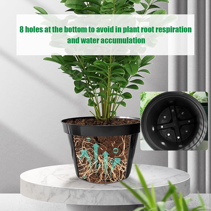 RooTrimmer 10 Inch Plastic Nursery Pots - Image 2