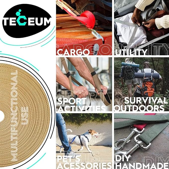 Webbing Strap, 3/4" to 2", 10-50 Yds, EDC gear, backpack repair and pet dog - Image 4