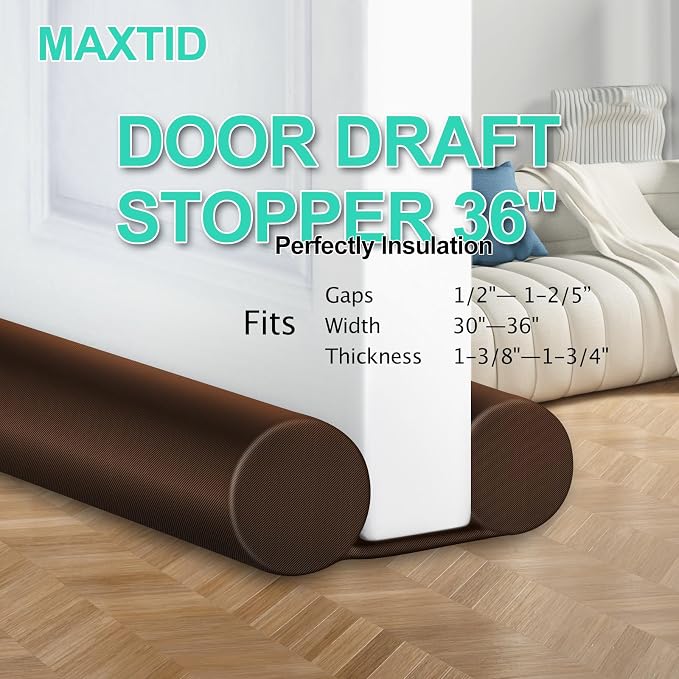MAXTID Under The Door Draft Blocker, Weather Stripping Kit, 36 Inch | Draft - Image 5