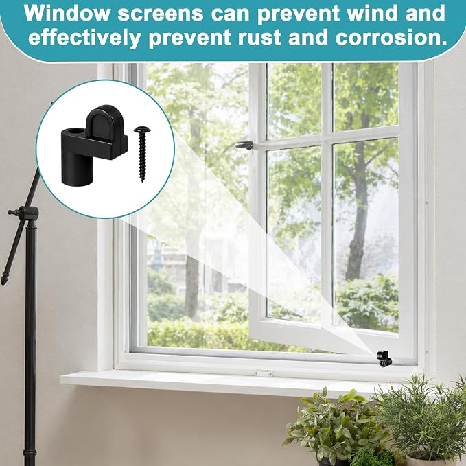 12 Pack Window Screen Clips Storm Door Glass Retainer Metal Clips | Window - Image 7