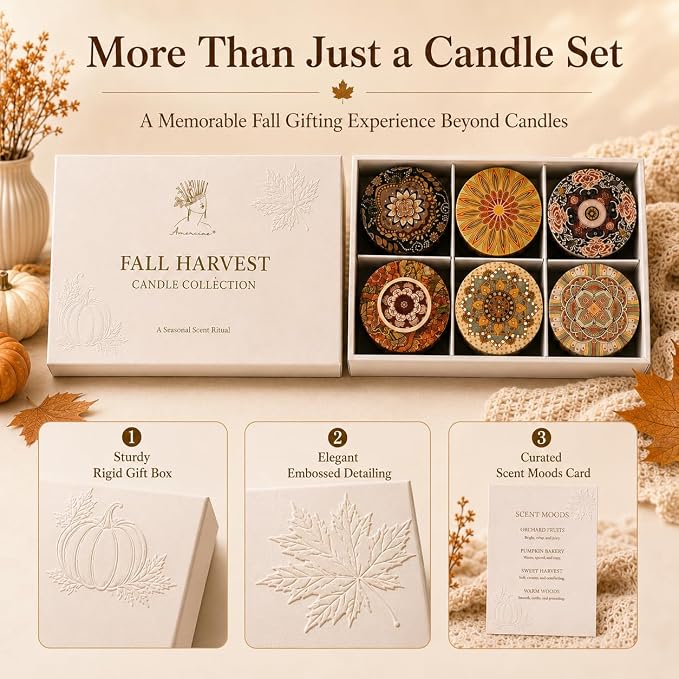 Fall Scented Candles Gift Set, 12 Pack Soy Candles - Image 4