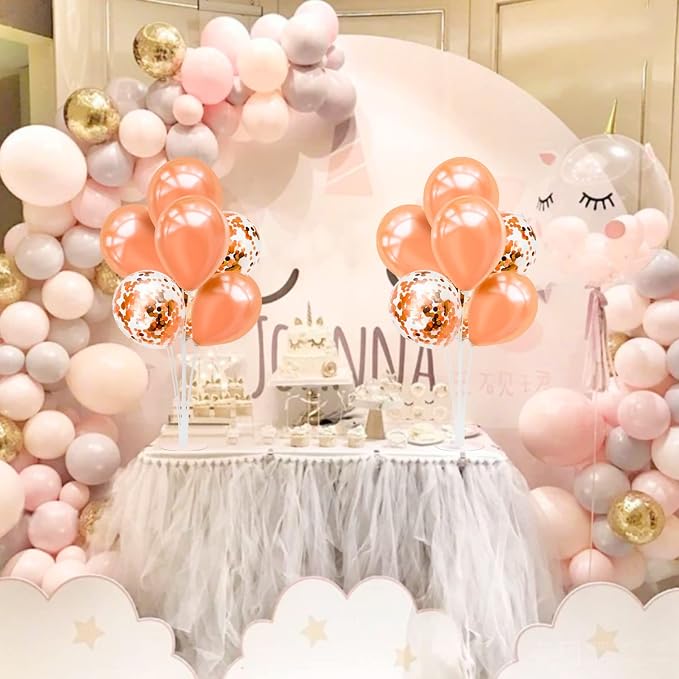 ZJDHPTY 4Set Rose Gold Balloon Stand Table Centerpieces Party Decor | Birthday - Image 5
