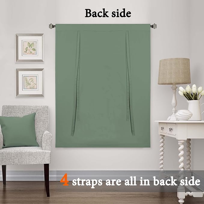 H.VERSAILTEX Blackout Tie Up Curtain Thermal Insulated Window Shade Light - Image 7
