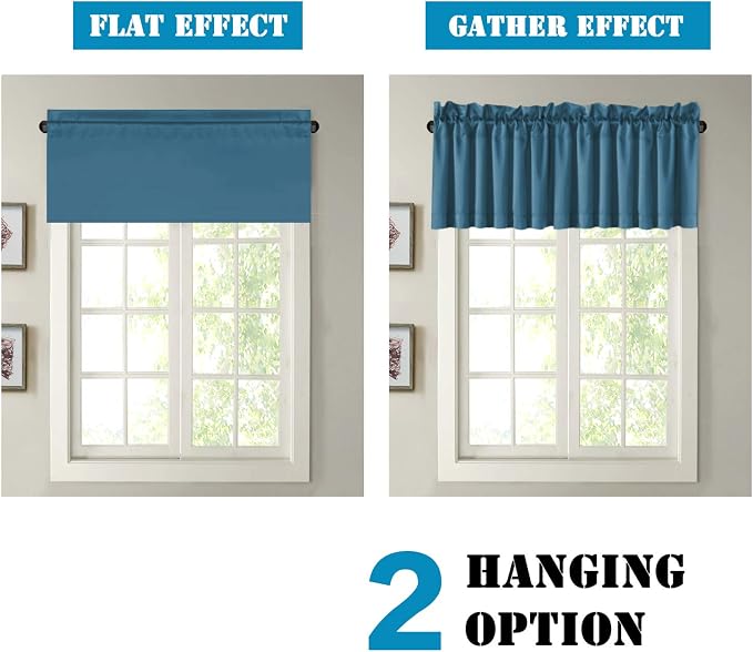 H.VERSAILTEX Blackout Valances for Windows, Kitchen Valance Curtains for Living - Image 6