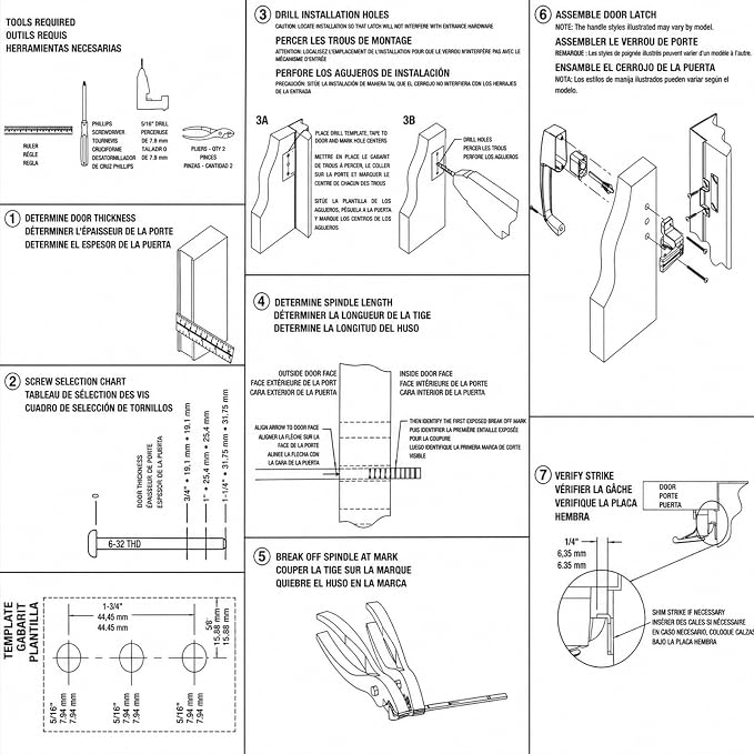 PEUTIER Push Button Storm Door Latch, Heavy Duty Screen Doors Latch | - Image 4