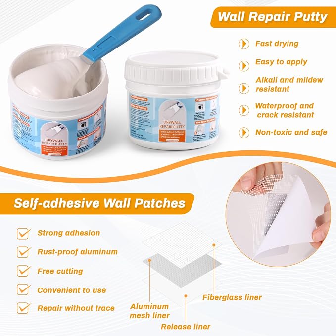 Drywall Repair Kit, Wall Surface Hole Patch Repair Kits - Image 4