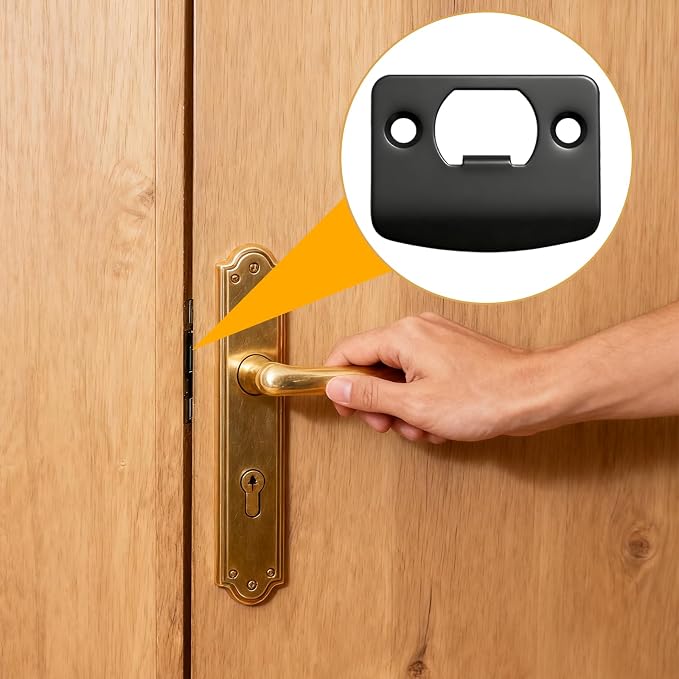 Peohud 20 PCS Door Strike Plate, Round Corner Door Latch Plate, Stainless Steel - Image 7