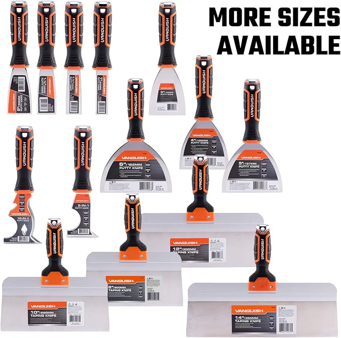 VANQUISH 8 Inch Stainless Steel Drywall Taping Knife Scraper - Image 5