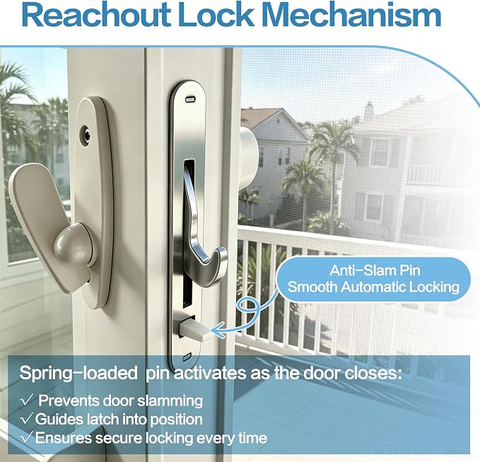 Reachout Lock and Receiver Kit, Compatible Andersen Sliding Door | Sliding - Image 5