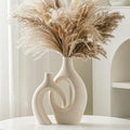 Lvases Snuggle Hollow Ceramic Vase Set of 2 by modernhomedecoration
