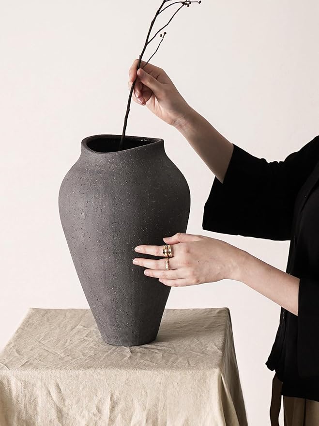 Ceramic Vase - Large 13.6 Inch Tall Floor Vase - Image 5