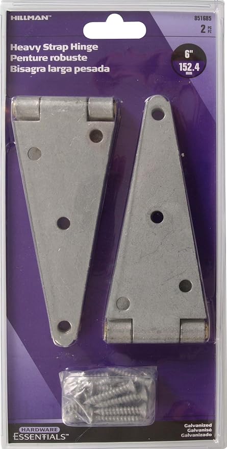 Hillman Galvanized Steel Heavy-Duty Strap Hinges - Image 2