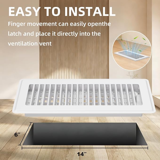 Floor Register 6x14-4 Pack Vent Covers - Image 2