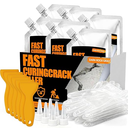 Concrete Crack Filler 6 PACK, Self-Leveling Cement Crack Repair, High by Unknown