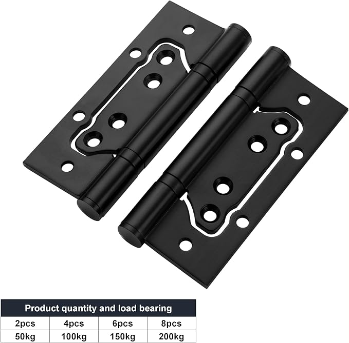 Non-Mortise Door Hinges, 5 Inch-304 Stainless Steel, Heavy Duty Door Hinges - Image 3