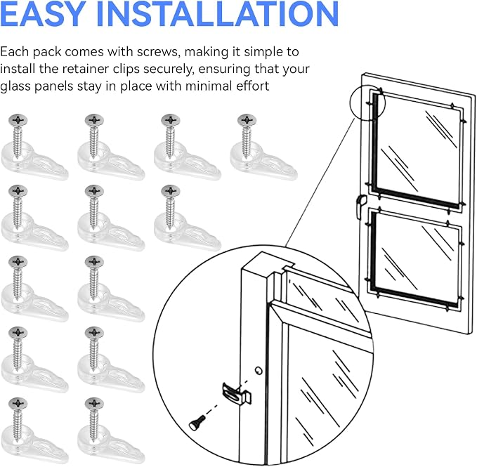 50 Cabinet Glass Retainer Clips, Window Screen Clips, Glass Retainer Clips | - Image 5