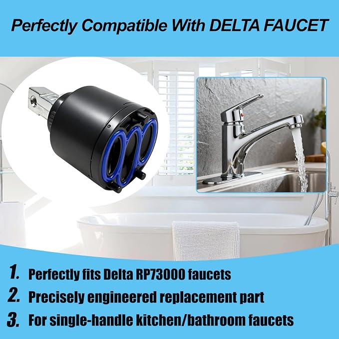 RP73000 Faucet Cartridge for Delta, Kitchen/Bathroom Faucet Cartridges Parts - Image 3