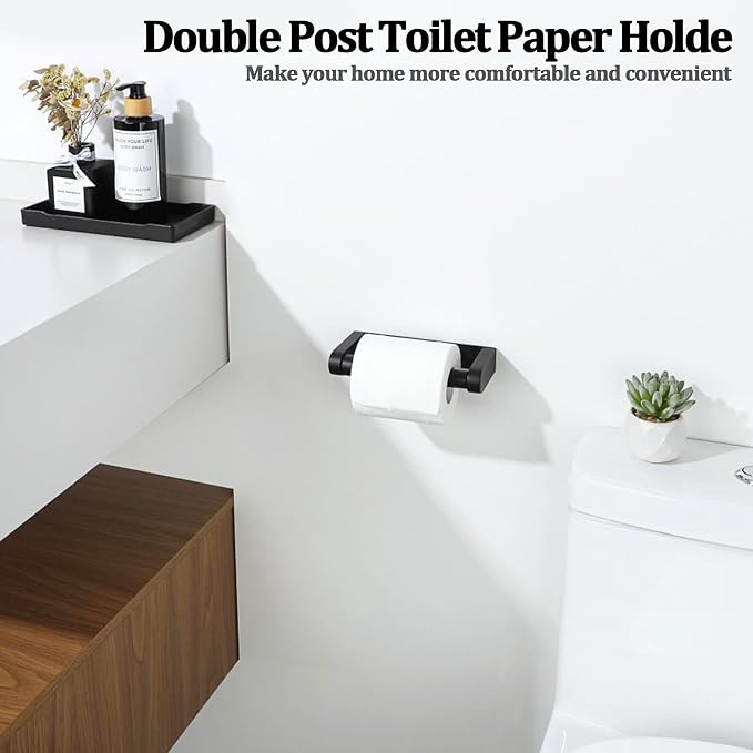 Alise Black Toilet Paper Holder Wall Mounted - Image 3