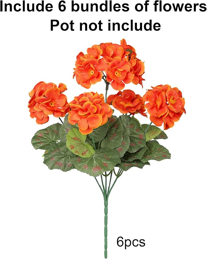 Fake Geraniums Artificial Flowers - Image 5
