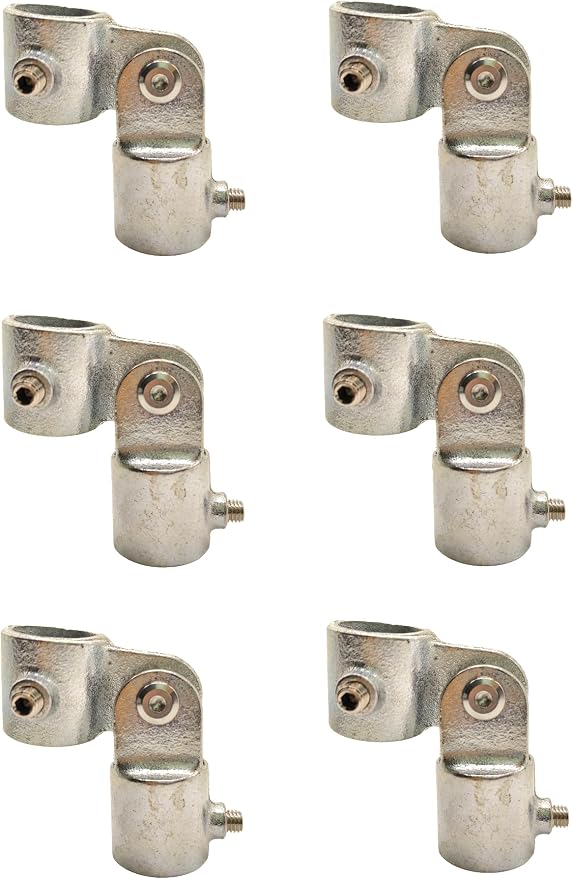 6 Pcs Single Swivel Socket, Adjustable Structural Pipe Fittings 1 Inch OD Steel by FLEXKEA