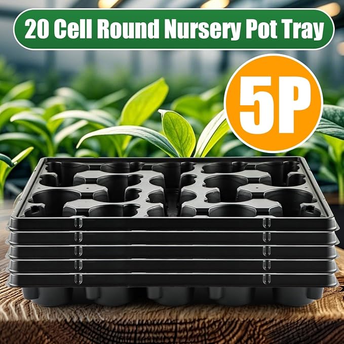 RooTrimmer 20 Cell Plant Trays for Carrying 3 inch Round Nursery Pots, Sturdy - Image 7