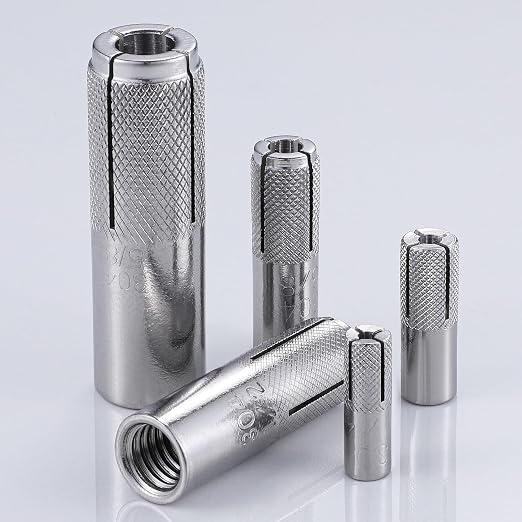 Wensilon 1/4"-20 Premium Stainless Steel Drop in Anchors Assortment, Knurled - Image 4