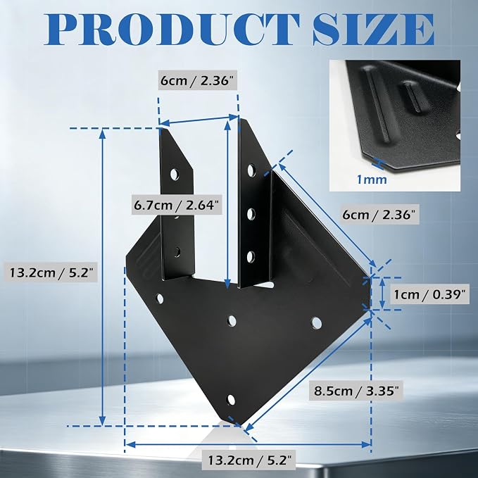 Hurricane Tie for Rafters, Seismic Rafter Connector Bracket, Anti-Wind Roof - Image 3