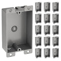 15 Pack Shallow Outlet Box 8 Cubic Single Gang Old Work Junction Box – Grey by Jicoyin