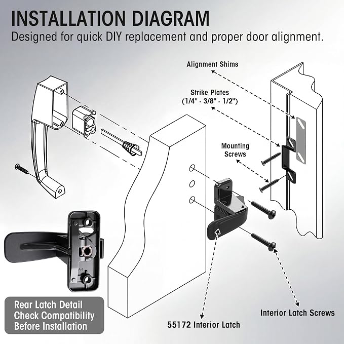 Storm & Screen Door Latch Replacement Kit - Image 7