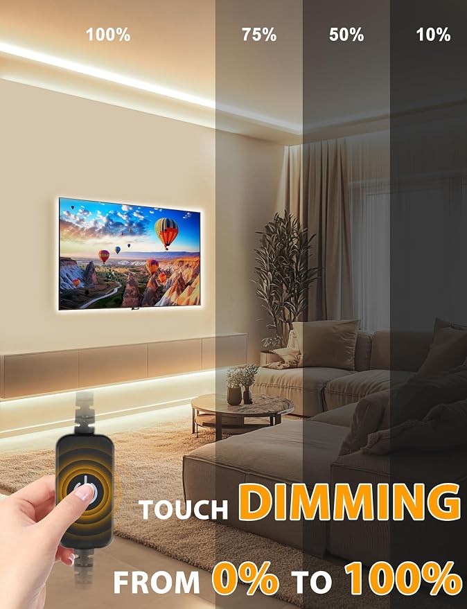 Lamomo LED Strip Lights Neutral White, 32.8Ft Dimmable LED Rope Lights - Image 2